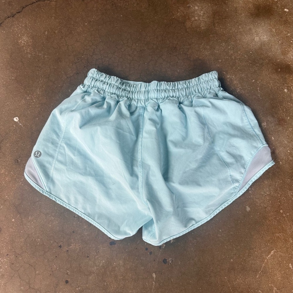 Lululemon Hotty Hot Shorts Women 2 Blue Good High-Rise Lined Athletic Running